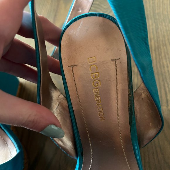 BCBGeneration Blue Wedges - Picture 6 of 8